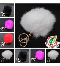 Automobile Fur Ball Keychain 